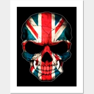 British Flag Skull Posters and Art